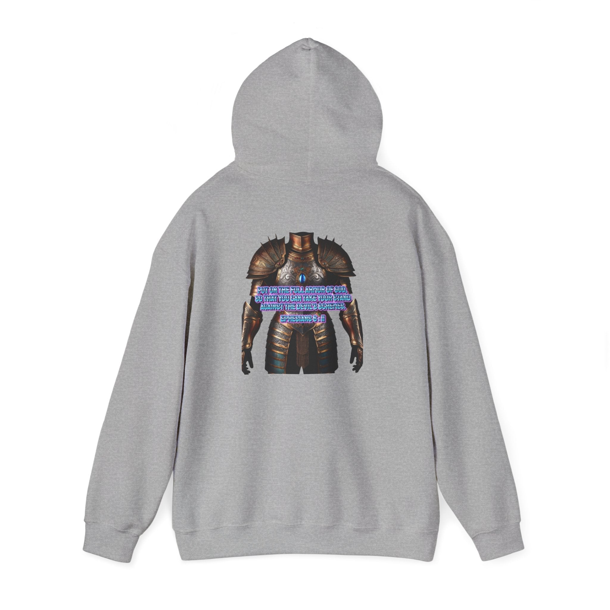 Religious Graphic Armor Of God Design - Unisex Heavy Blend™ Hooded Sweatshirt Printify