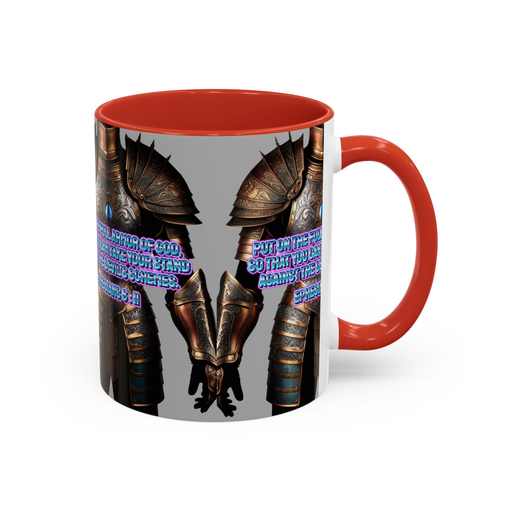 Religious Graphic Armor Of God Design - Accent Coffee Mug (11, 15oz) Printify