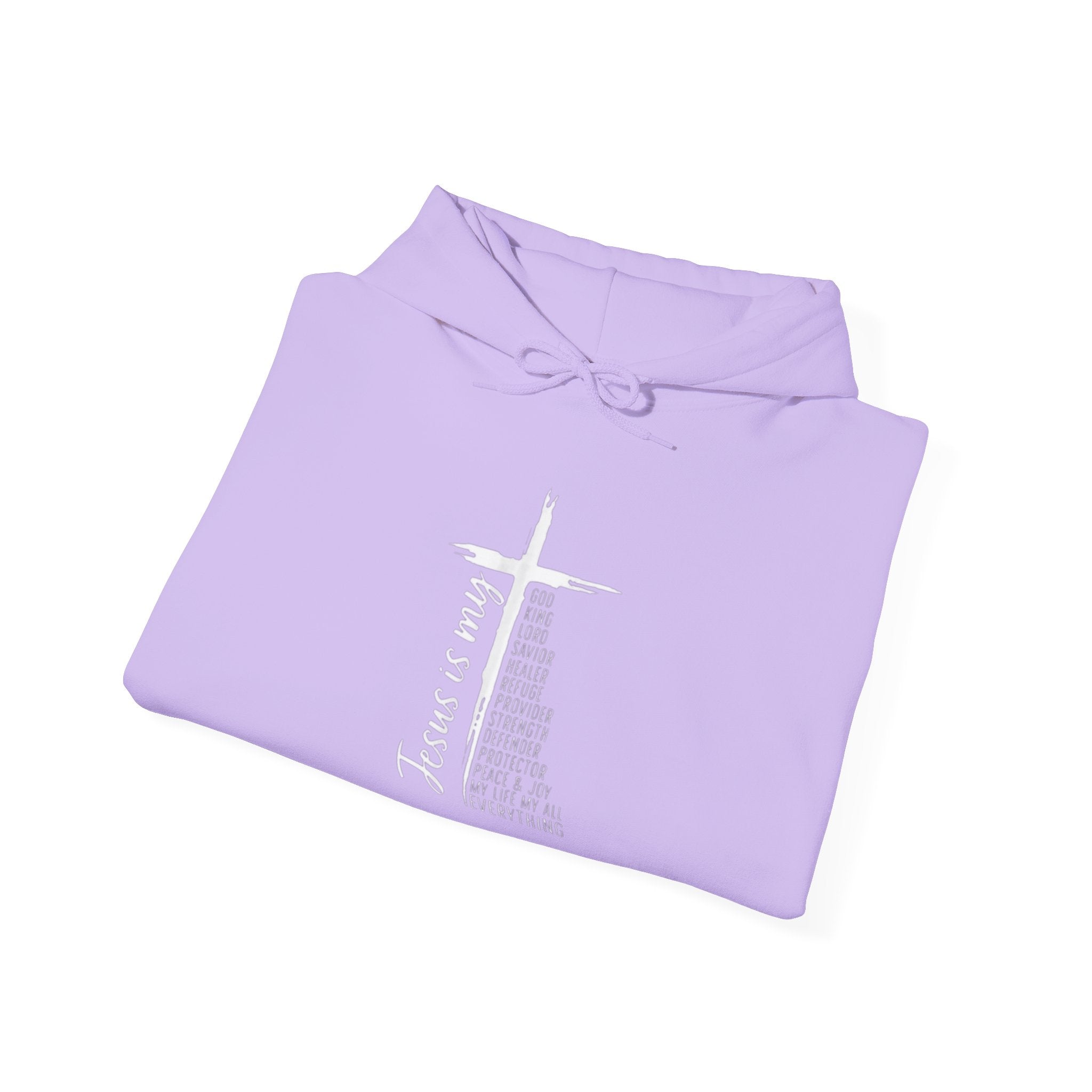 Jesus Is My Everything Hoodie – Cross List God King Lord Savior Christian Sweatshirt for Total Surrender Faith Printify