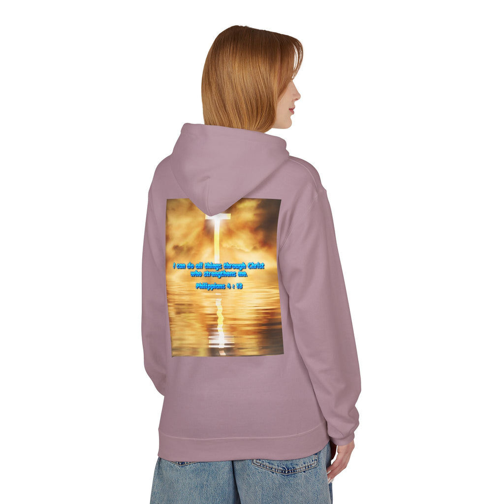 Hoodie - Philippians 4 : 13 Bible Verse Religious Design Printify