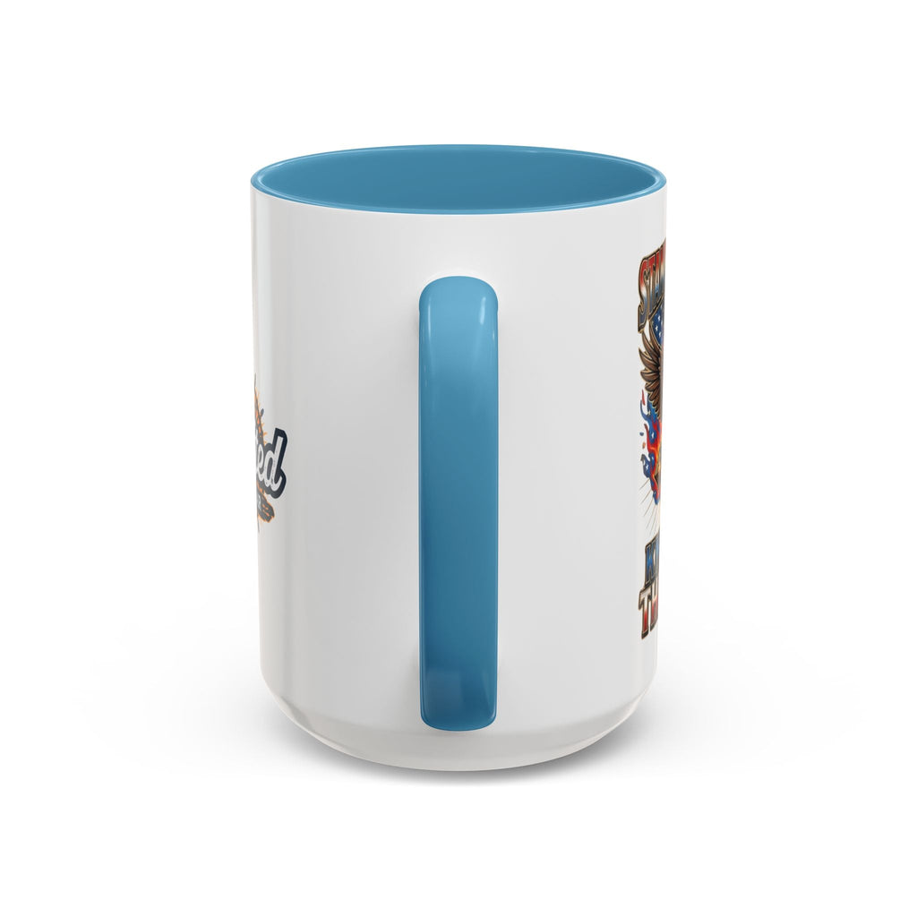 Patriotic Eagle Coffee Mug — "Stand for the Flag, Kneel for the Cross" (11/15oz) Printify
