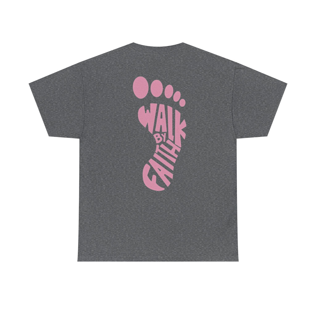 Walk By Faith Footprint T-Shirt Printify
