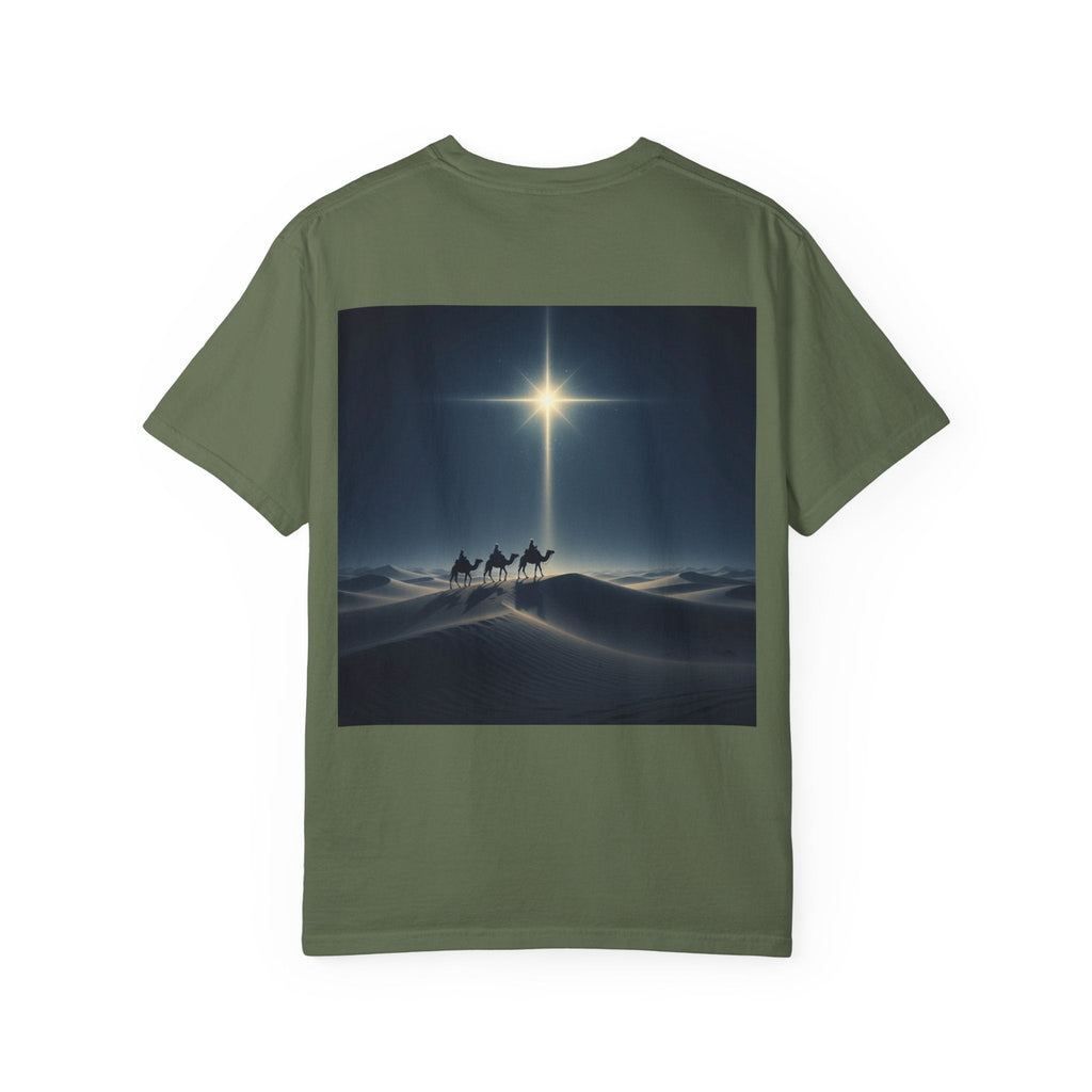 3 Wise Men T-shirt – Magi Camels Nativity Journey Christian Christmas T-shirt for Epiphany Faith & Holy Night Printify