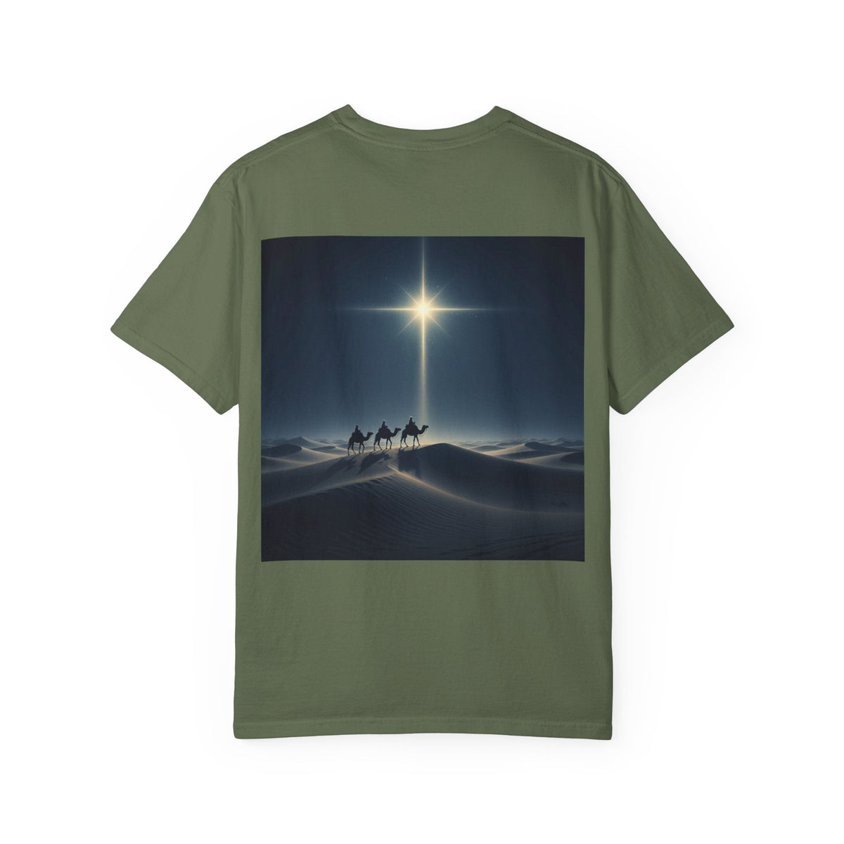 3 Wise Men T-shirt – Magi Camels Nativity Journey Christian Christmas T-shirt for Epiphany Faith & Holy Night Printify