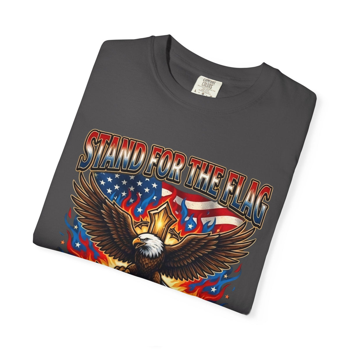 Stand for the Flag Kneel for the Cross T-shirt | Patriotic Eagle T-shirt Printify