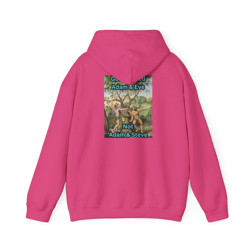 God Created Adam and Eve Hoodie – Biblical Truth Christian Hoodie for Unshakable Faith Printify