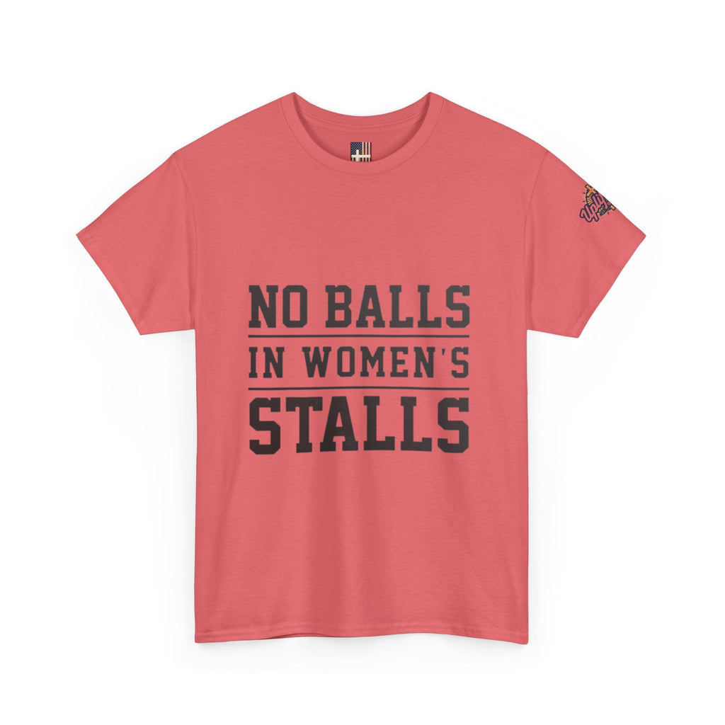 No Balls in Women's Stalls Retro Protest T-Shirt Printify
