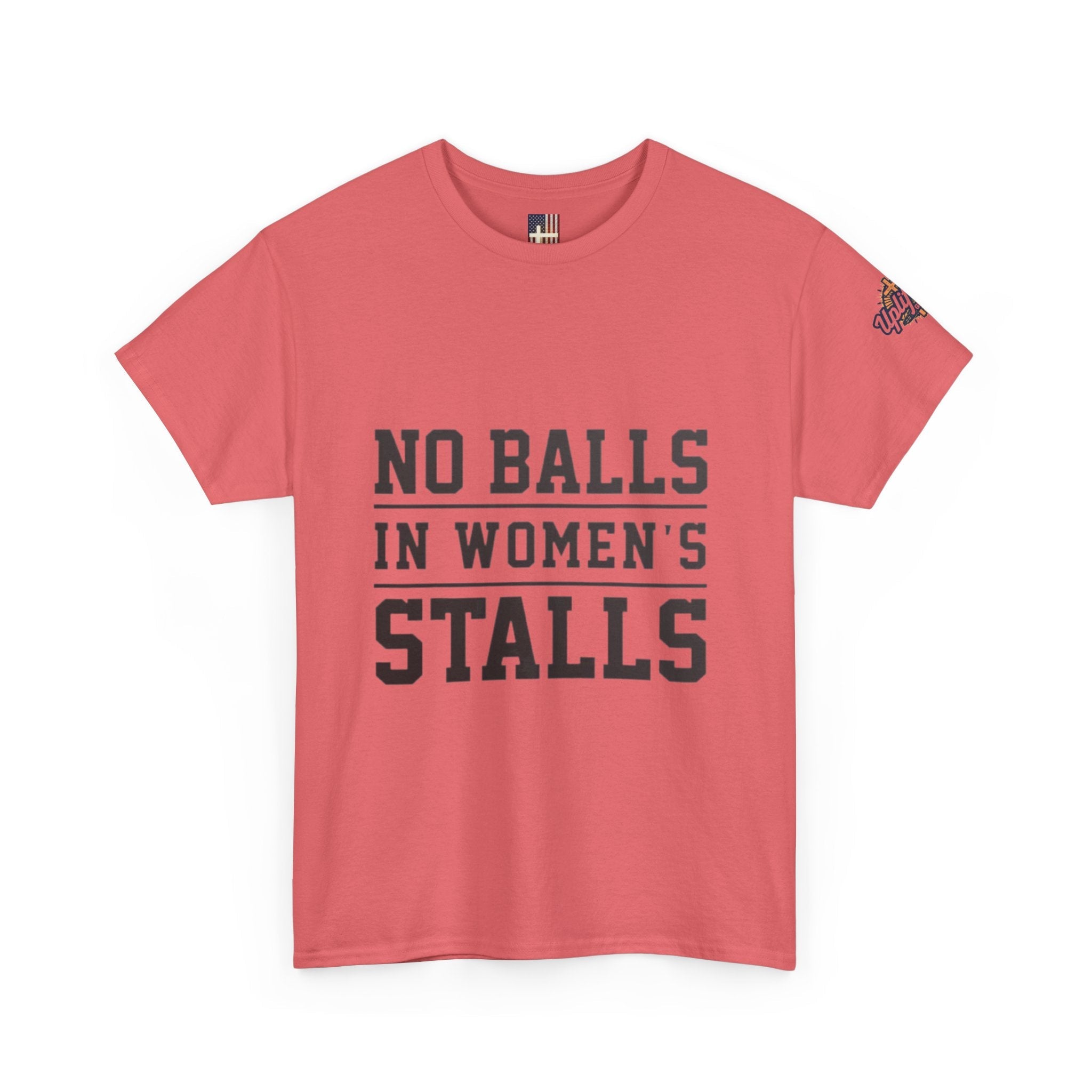 No Balls in Women's Stalls Retro Protest T-Shirt Printify