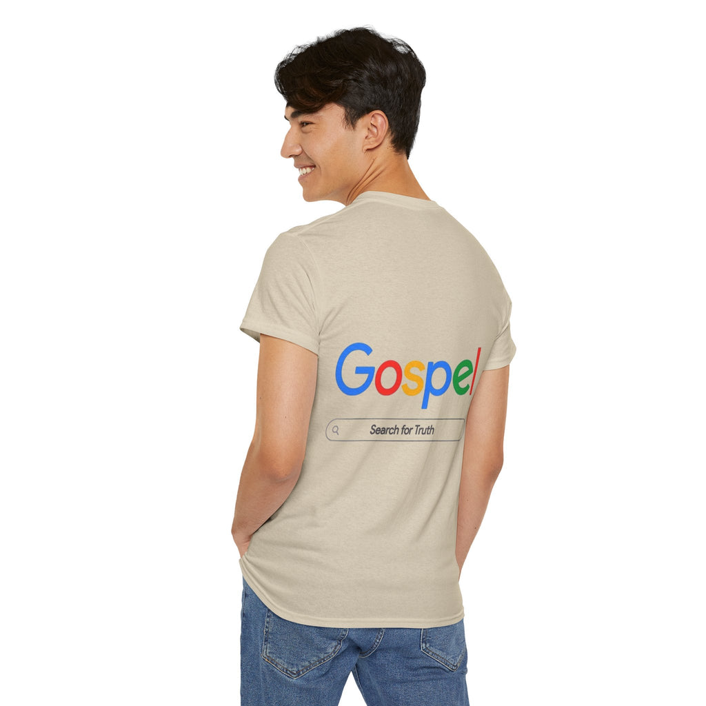Gospel Graphic Tee — "Gospel" Colorful Logo Christian T-Shirt Printify