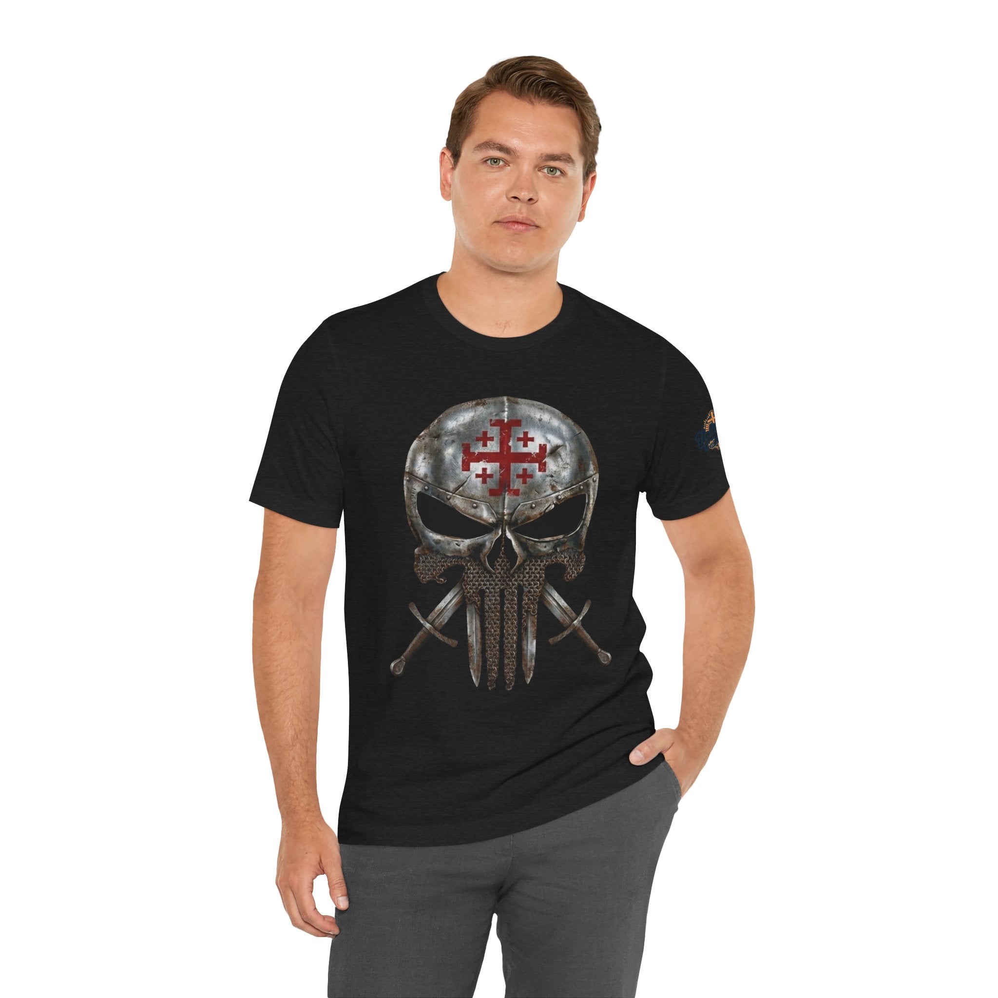 Crusader Knight Christian Skull T-shirt - Warrior Armor of God T-shirt Printify
