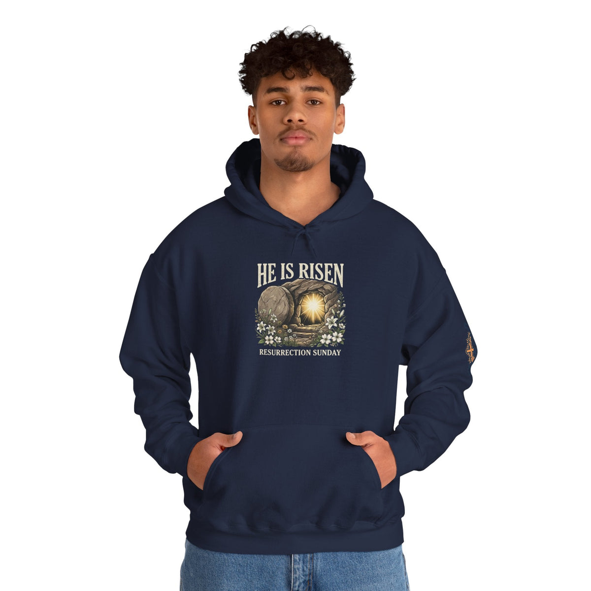 He Is Risen Hoodie — Jesus Christ Resurrection Easter Hoodie Printify