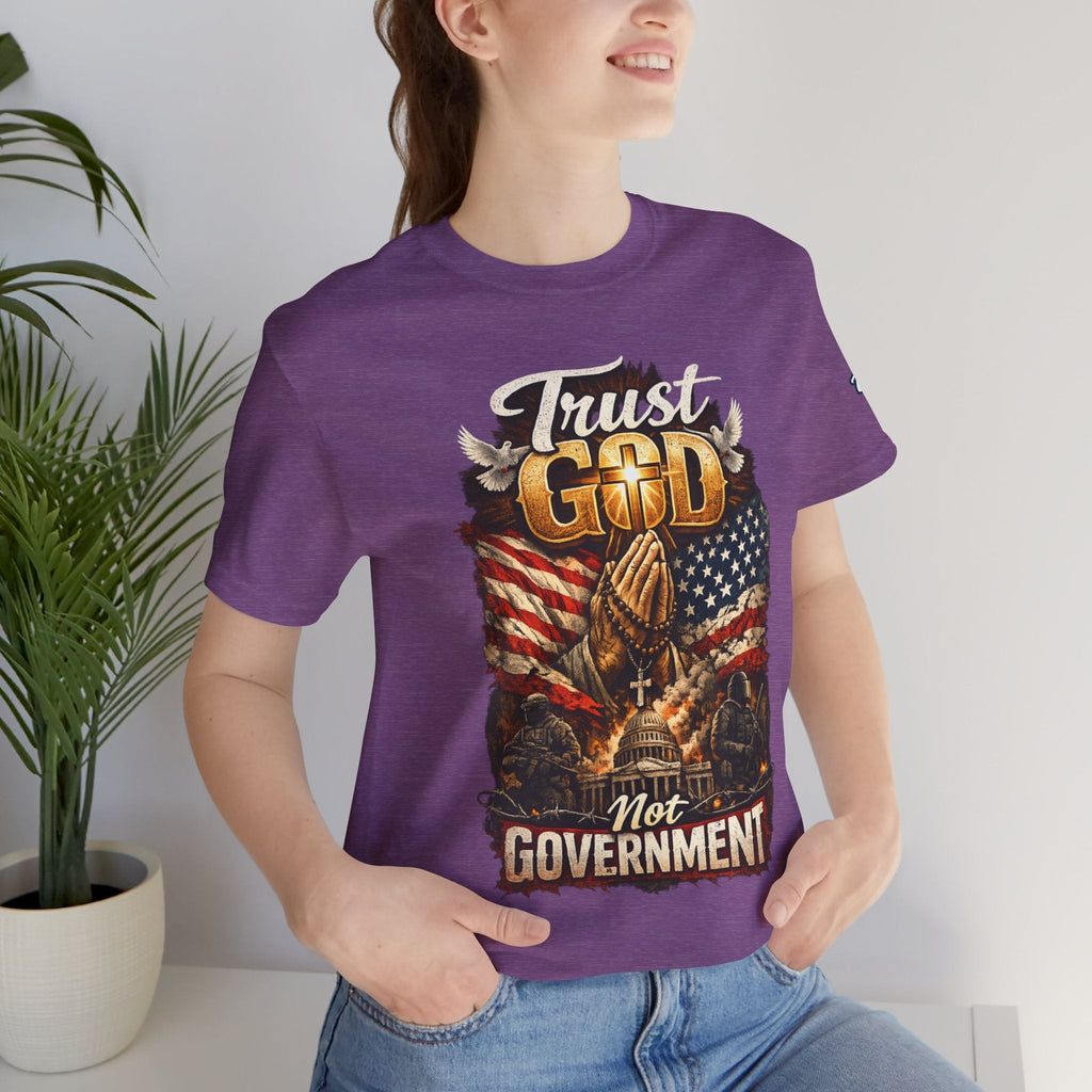 Trust God Not Government T-Shirt — Vintage Patriotic Christian Tee Printify