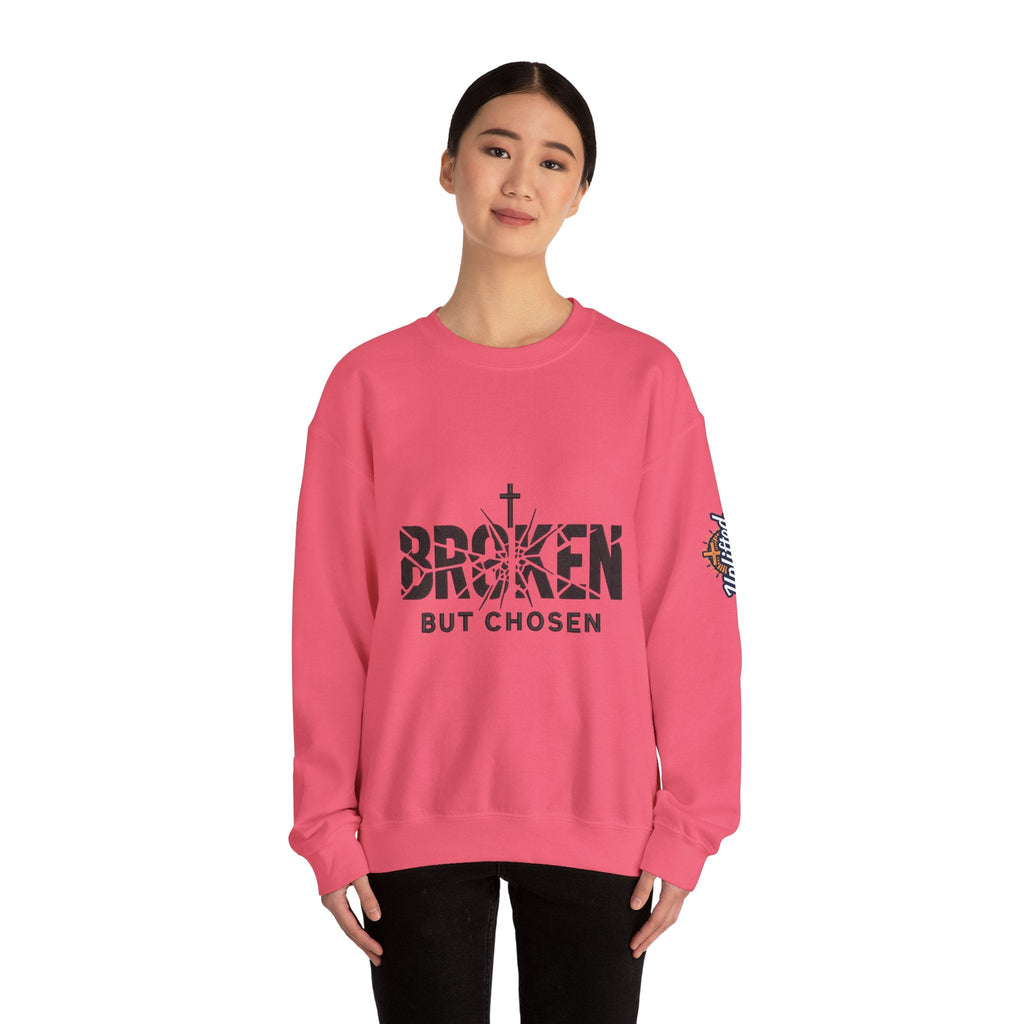 Broken But Chosen Crewneck Sweatshirt Printify