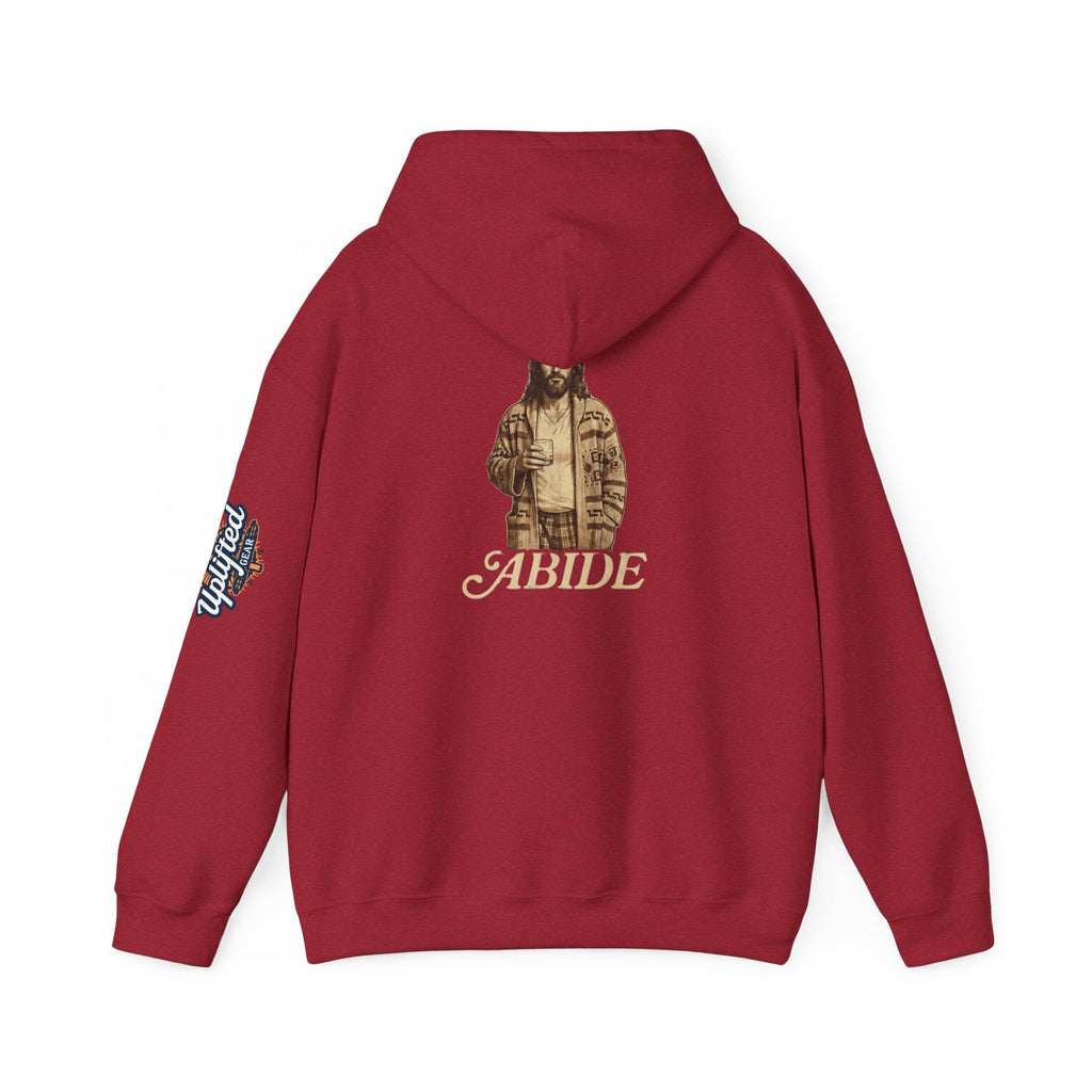 Abide Jesus Hoodie — Vintage 'The Dude' Religious Graphic Hoodie Printify