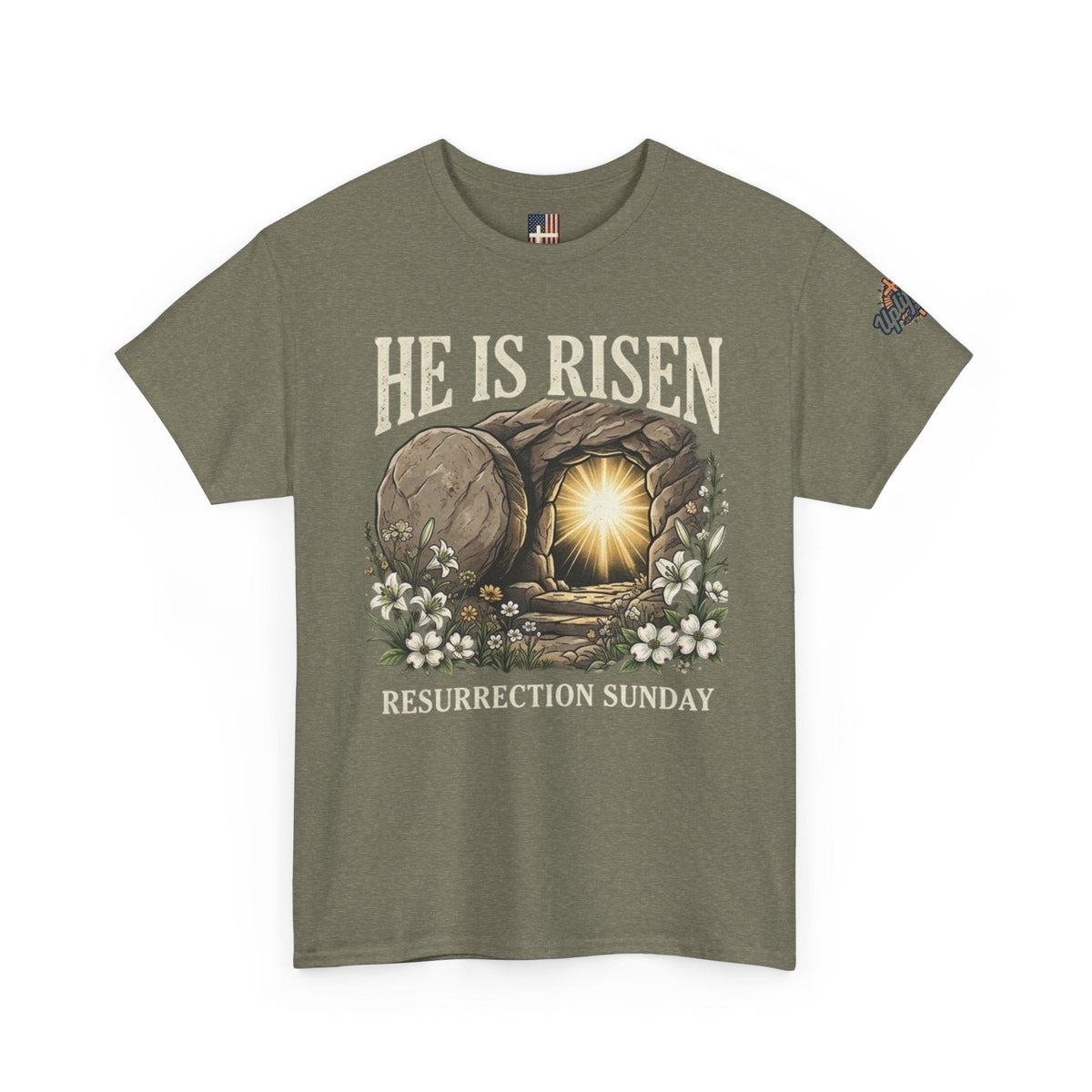 He Is Risen T-Shirt — Jesus Christ Resurrection Easter Tee Printify