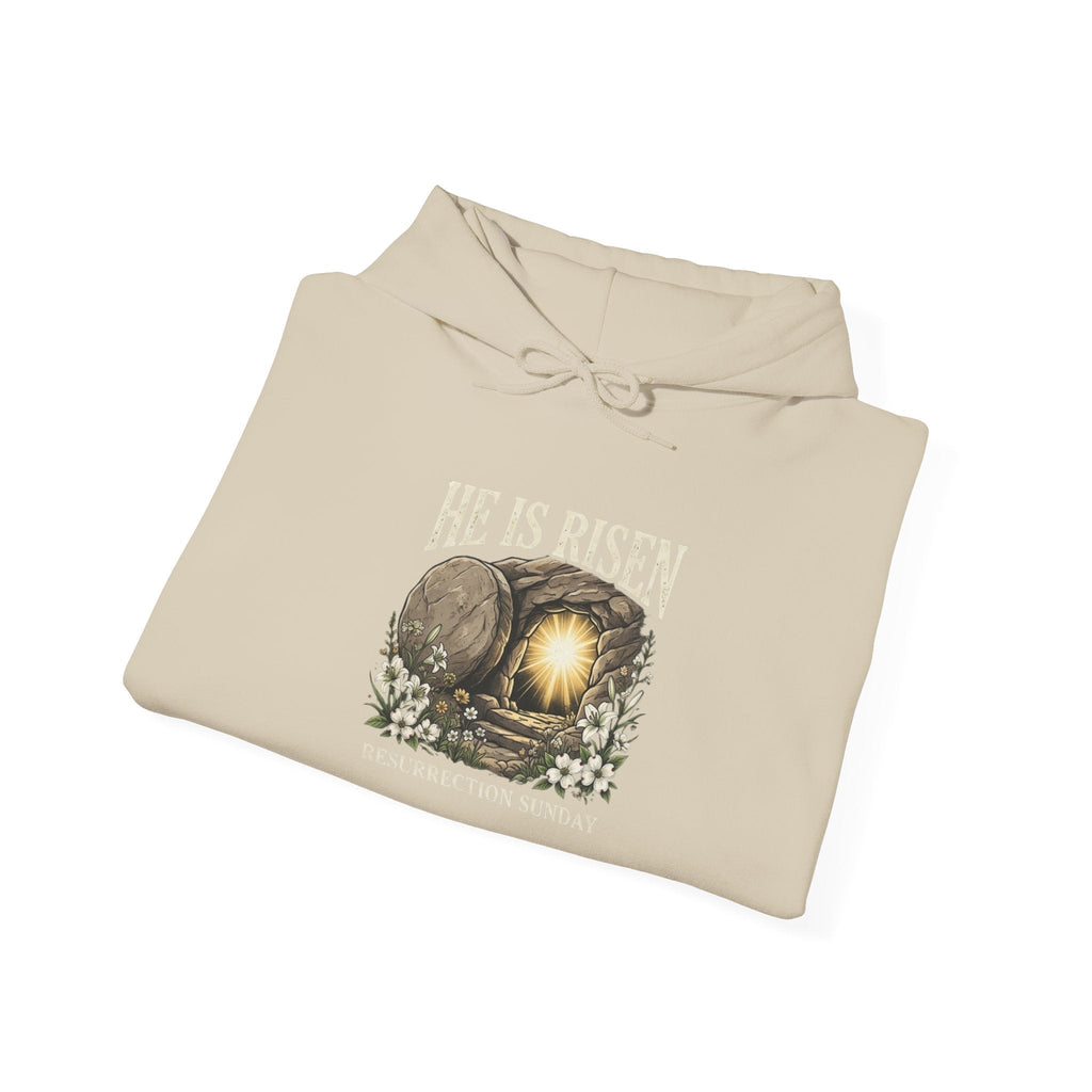 He Is Risen Hoodie — Jesus Christ Resurrection Easter Hoodie Printify