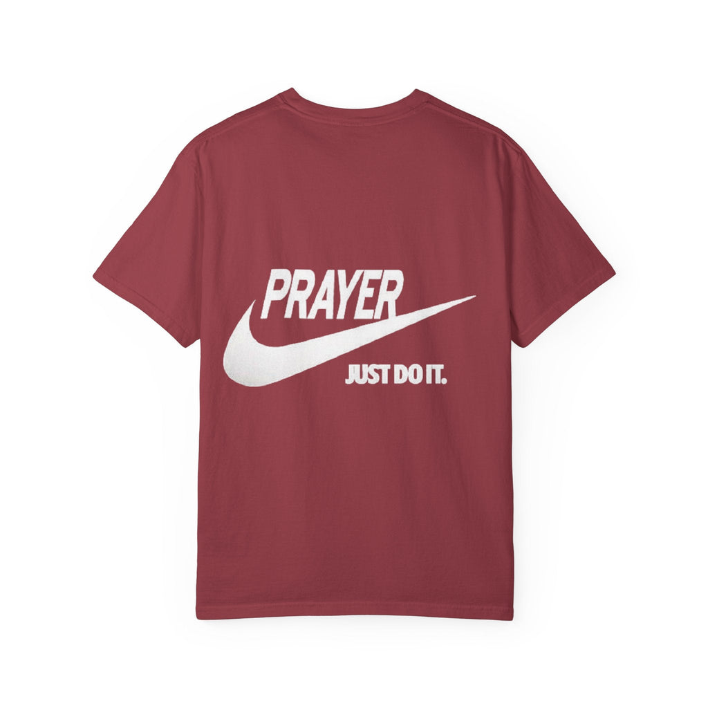 Prayer Just Do It T-shirt - Funny Christian Nike Parody T-shirt - Faith Gear Printify