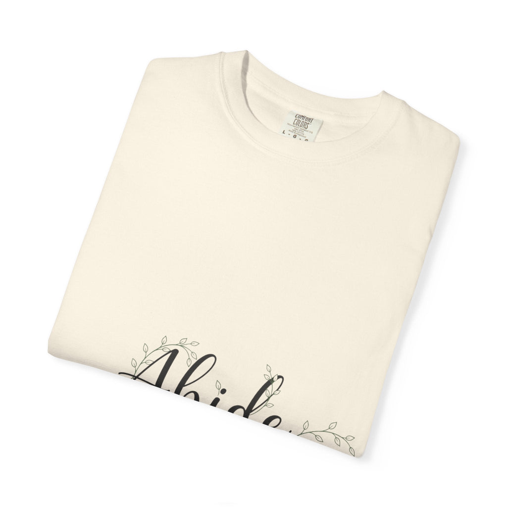 Abide in the Lord T-Shirt – Vine Design Christian Tee for Faithful Hearts Printify