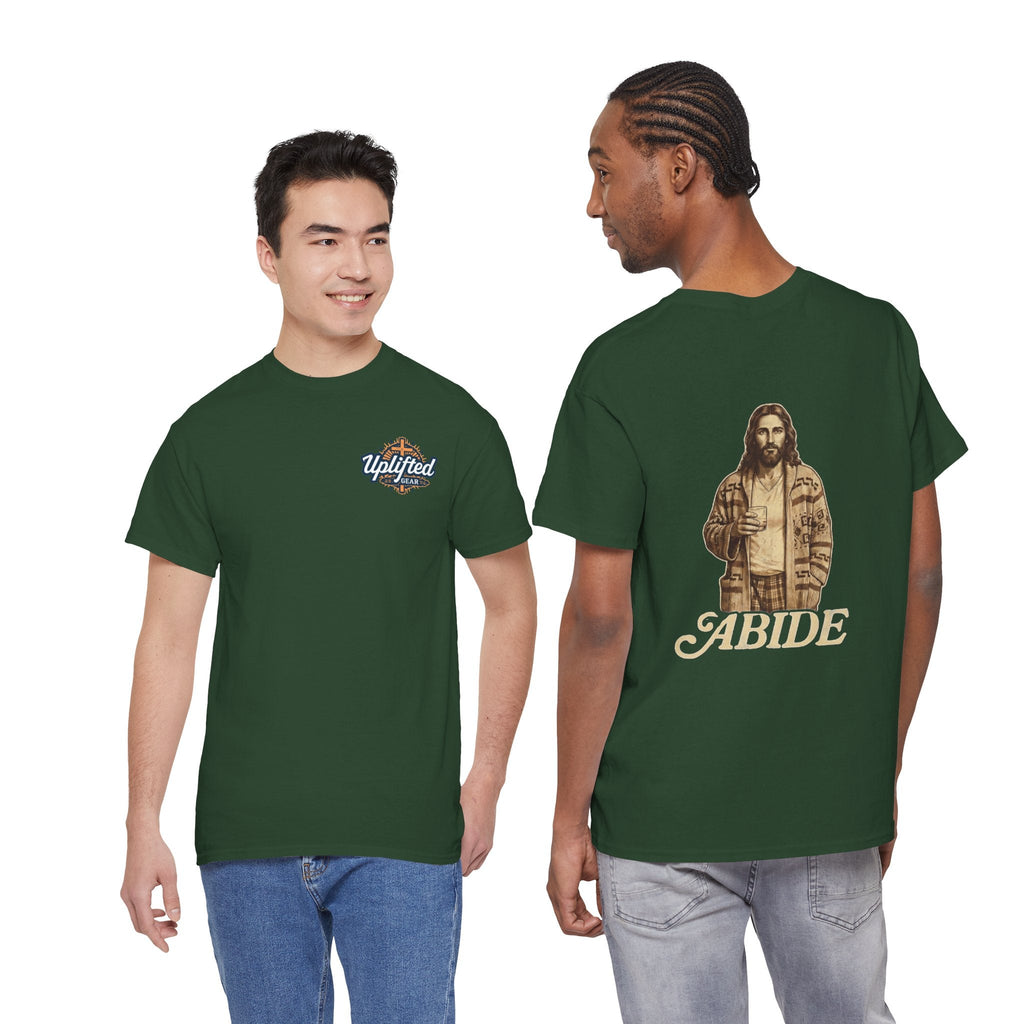 Abide Vintage Jesus Tee — "The Dude" Graphic Christian T-Shirt Printify