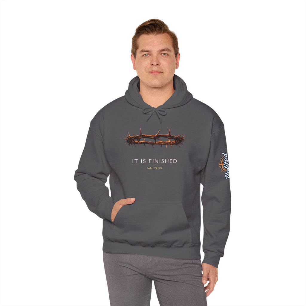It Is Finished Crown of Thorns Hoodie — Christian John 19:30 Faith Hoodie Printify