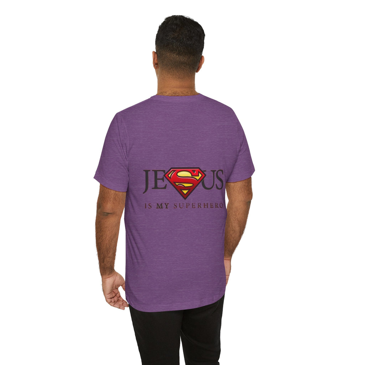 Jesus Is My Superhero T-Shirt — Faith-Based Superman-Inspired Tee Printify