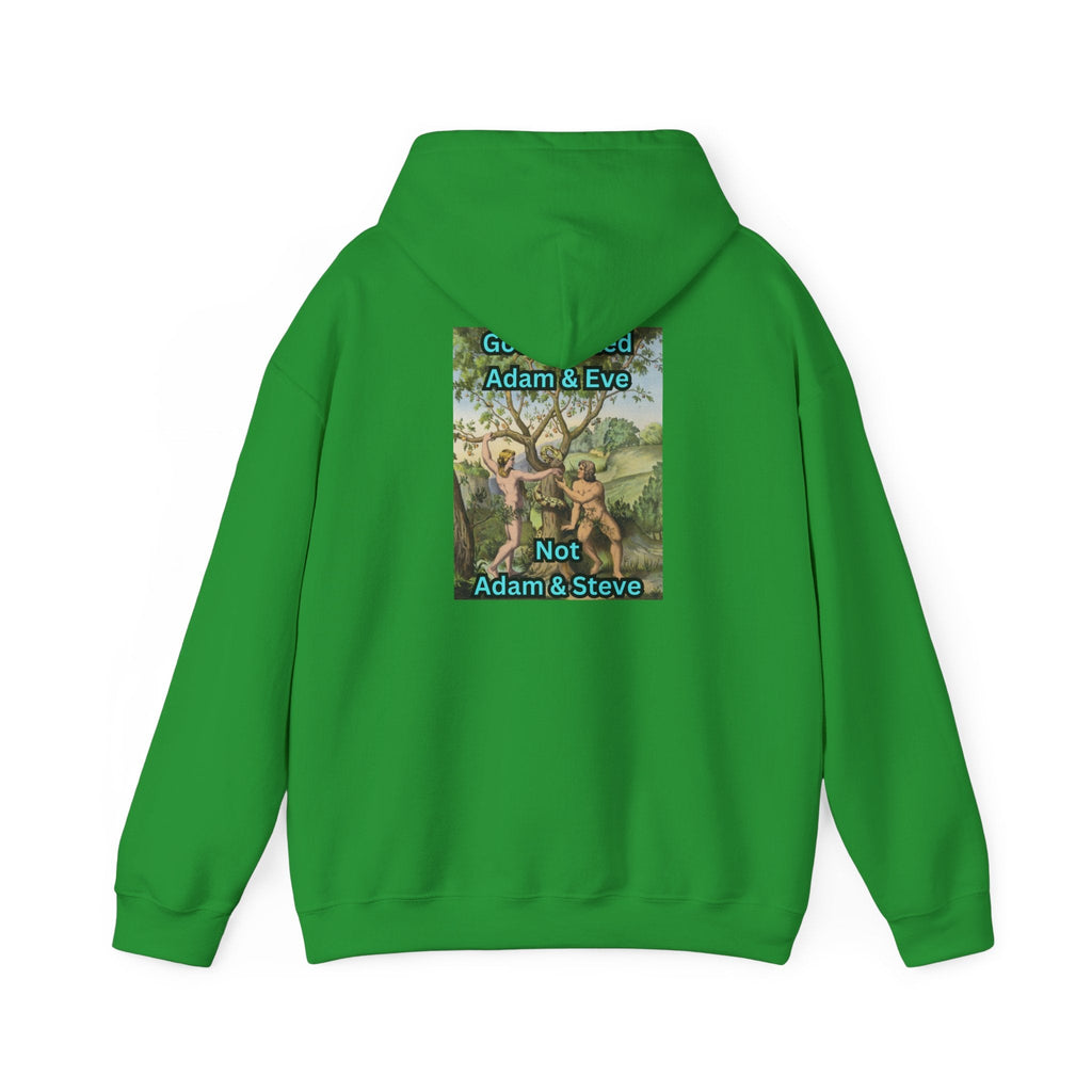 God Created Adam and Eve Hoodie – Biblical Truth Christian Hoodie for Unshakable Faith Printify