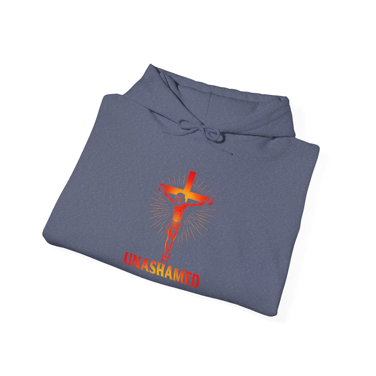 Unashamed Hoodie – Romans 1:16 Crucifixion Christian Sweatshirt for Bold Unwavering Faith Printify