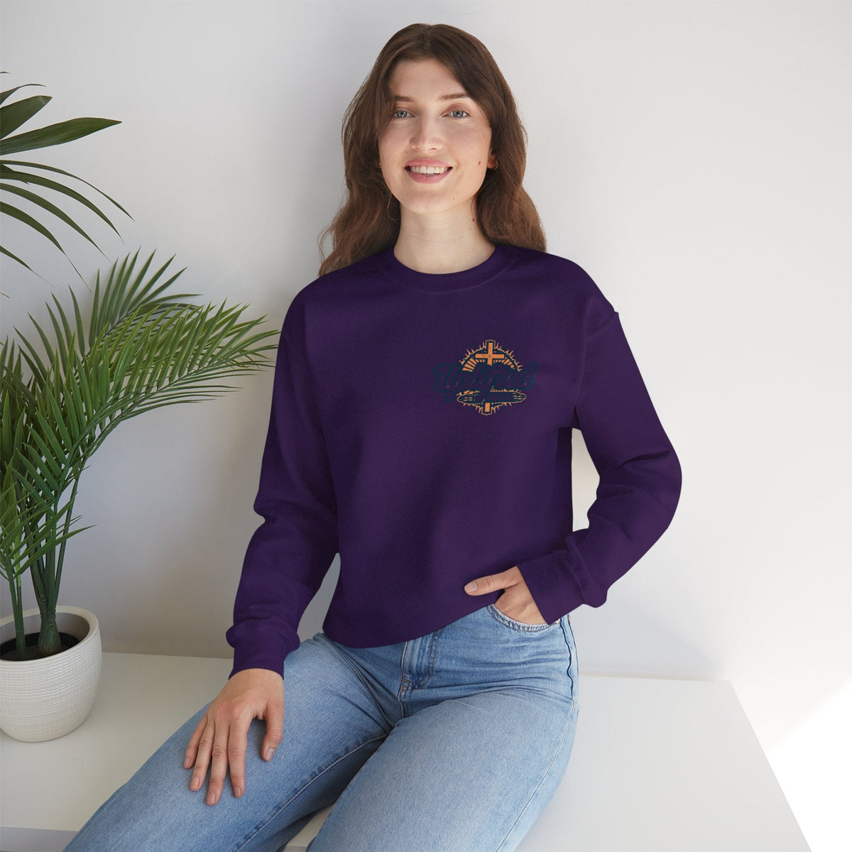 Jesus is King Sweatshirt – Bold Crown & Cross Christian Hoodie for Eternal Faith & Comfort Printify