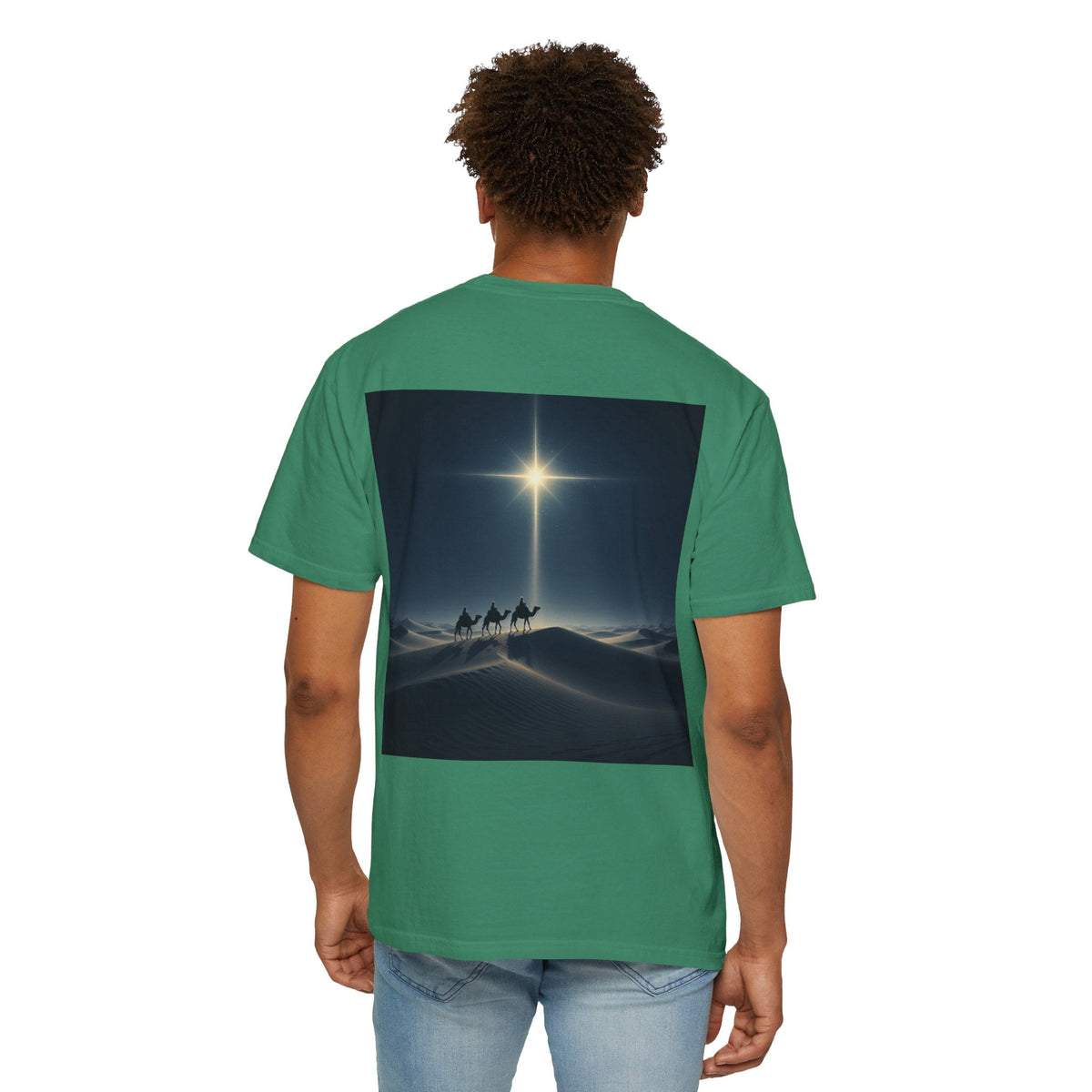 3 Wise Men T-shirt – Magi Camels Nativity Journey Christian Christmas T-shirt for Epiphany Faith & Holy Night Printify