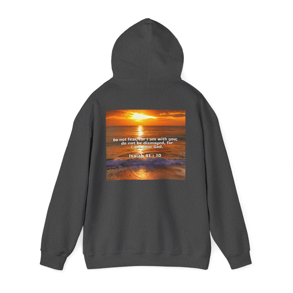 Bible Verse Unisex Heavy Blend™ Hooded Sweatshirt - Isaiah 41 : 10 Printify