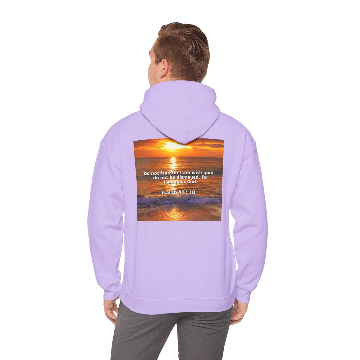Bible Verse Unisex Heavy Blend™ Hooded Sweatshirt - Isaiah 41 : 10 Printify