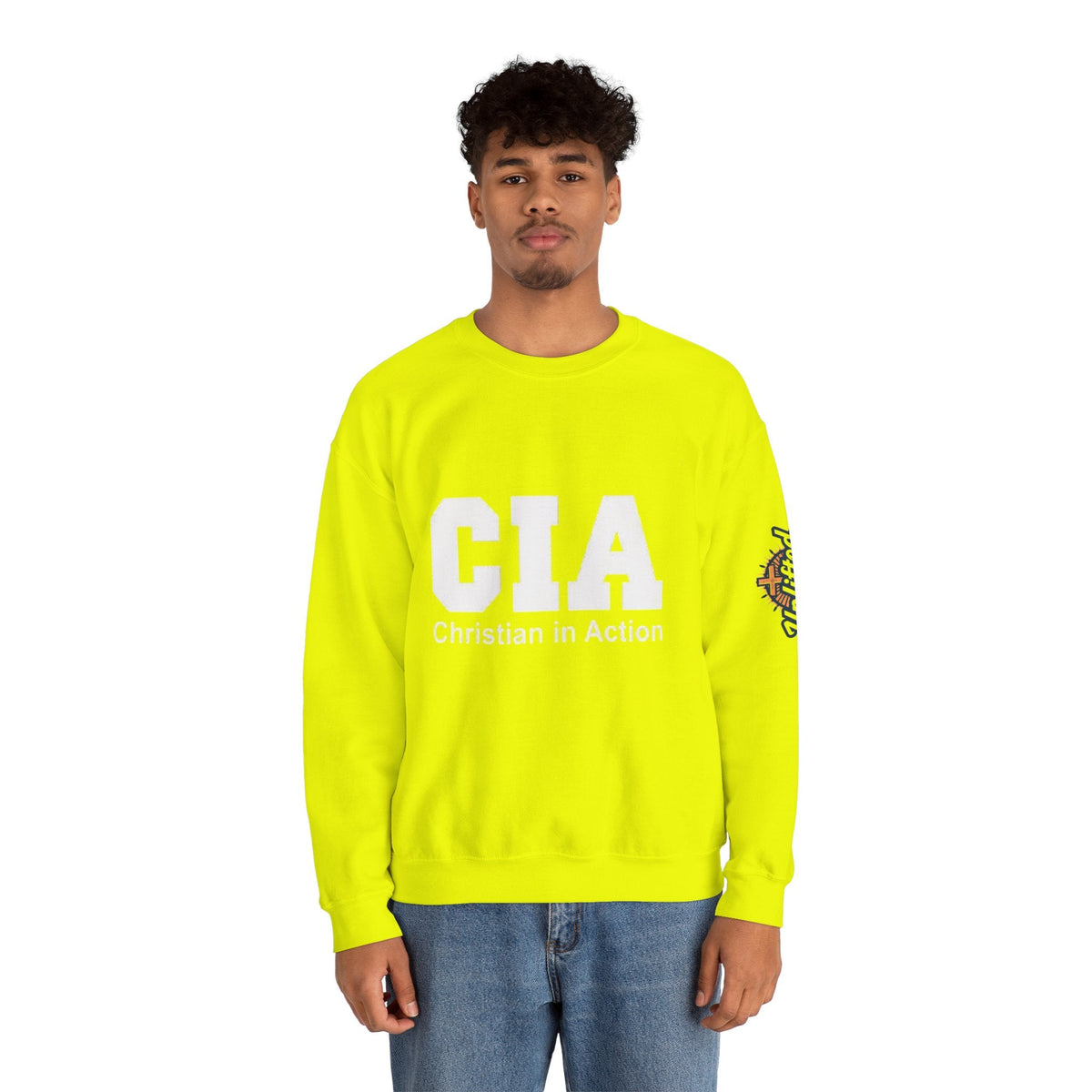 CIA Christian in Action Sweatshirt - Funny Faith Parody Sweatshirt - Mission Ready Apparel Printify