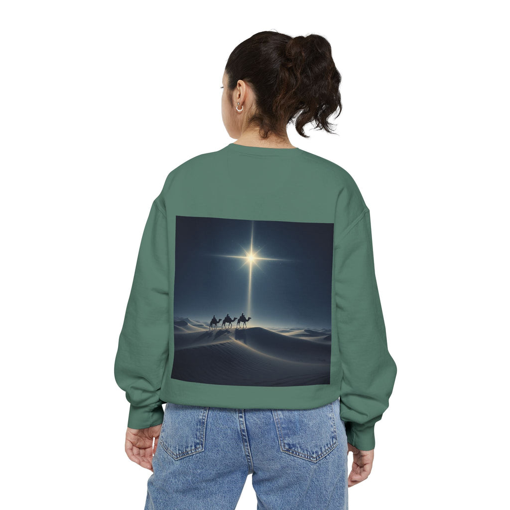 3 Wise Men Sweatshirt – Magi Camels Nativity Journey Christian Christmas Sweatshirt for Epiphany Faith & Holy Night Printify