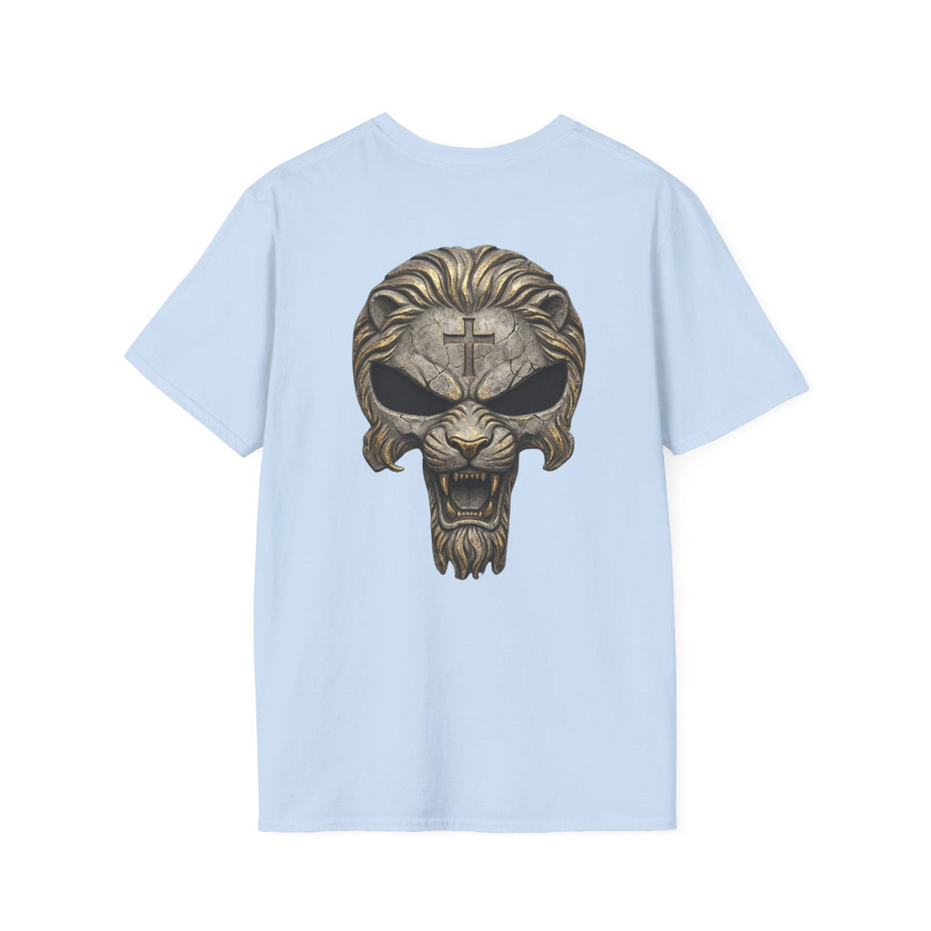 Lion of Judah Skull Christian T-shirt - Warrior Faith Cross T-shirt Printify