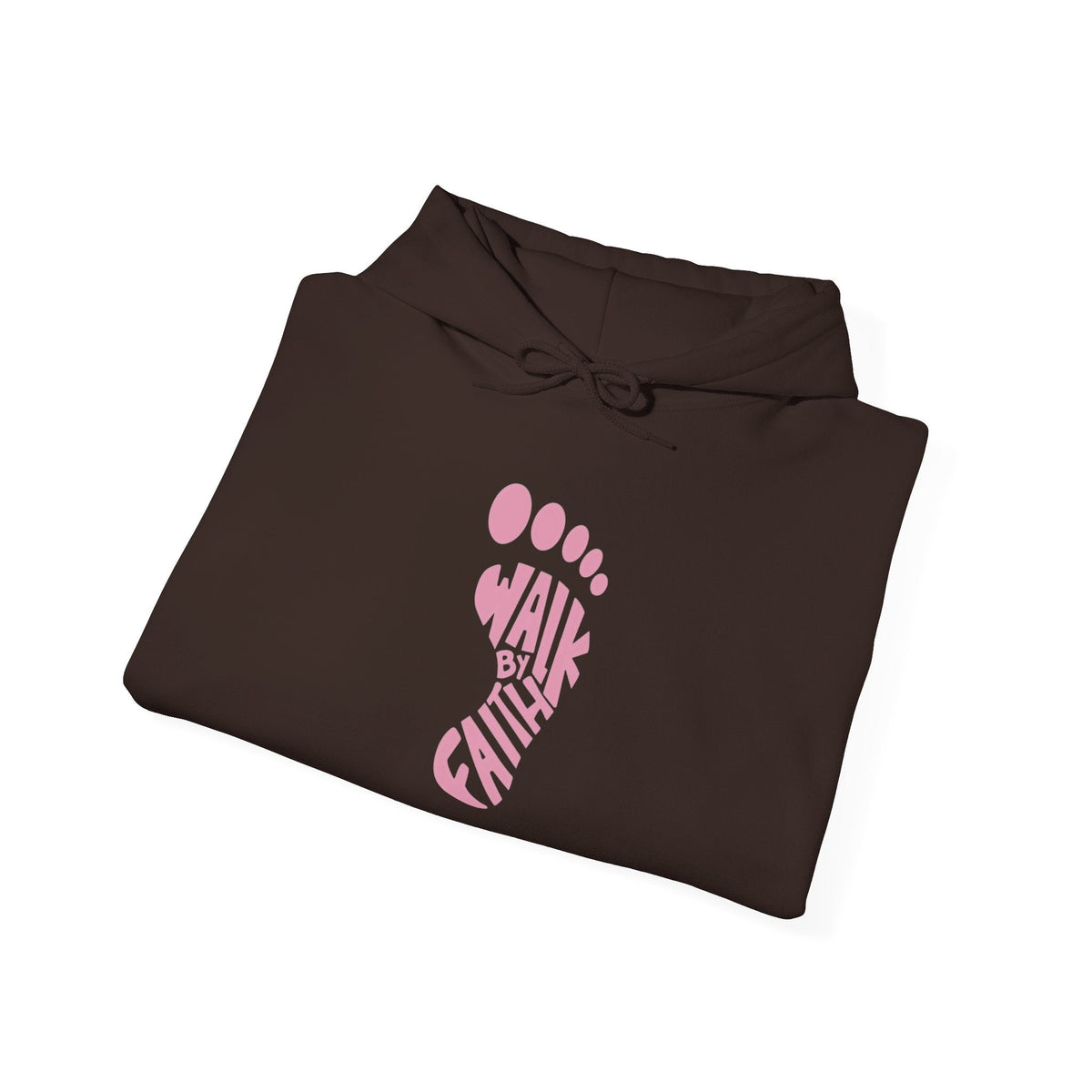 Walk By Faith Footprint Hoodie Printify