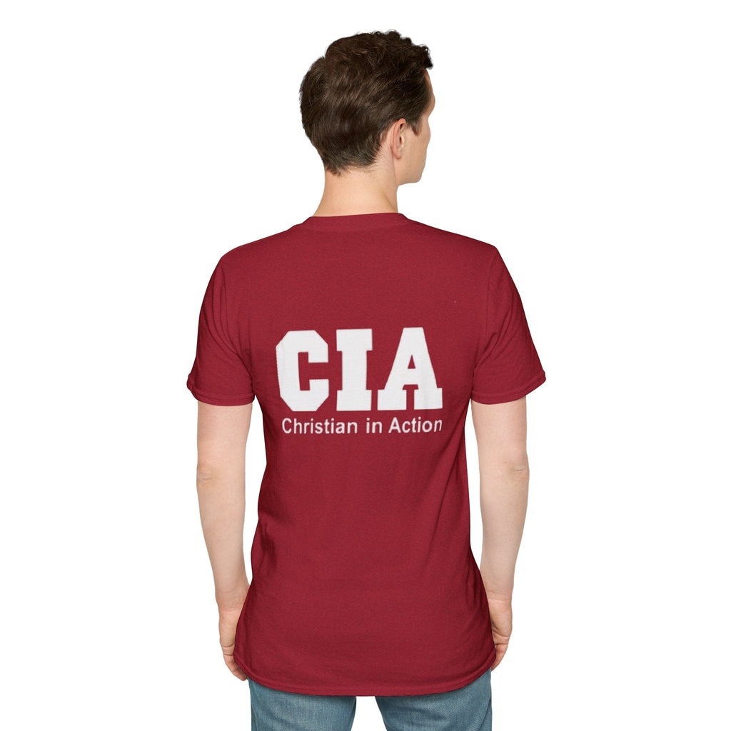 CIA Christian in Action T-shirt - Funny Faith Parody T-shirt - Mission Ready Apparel Printify