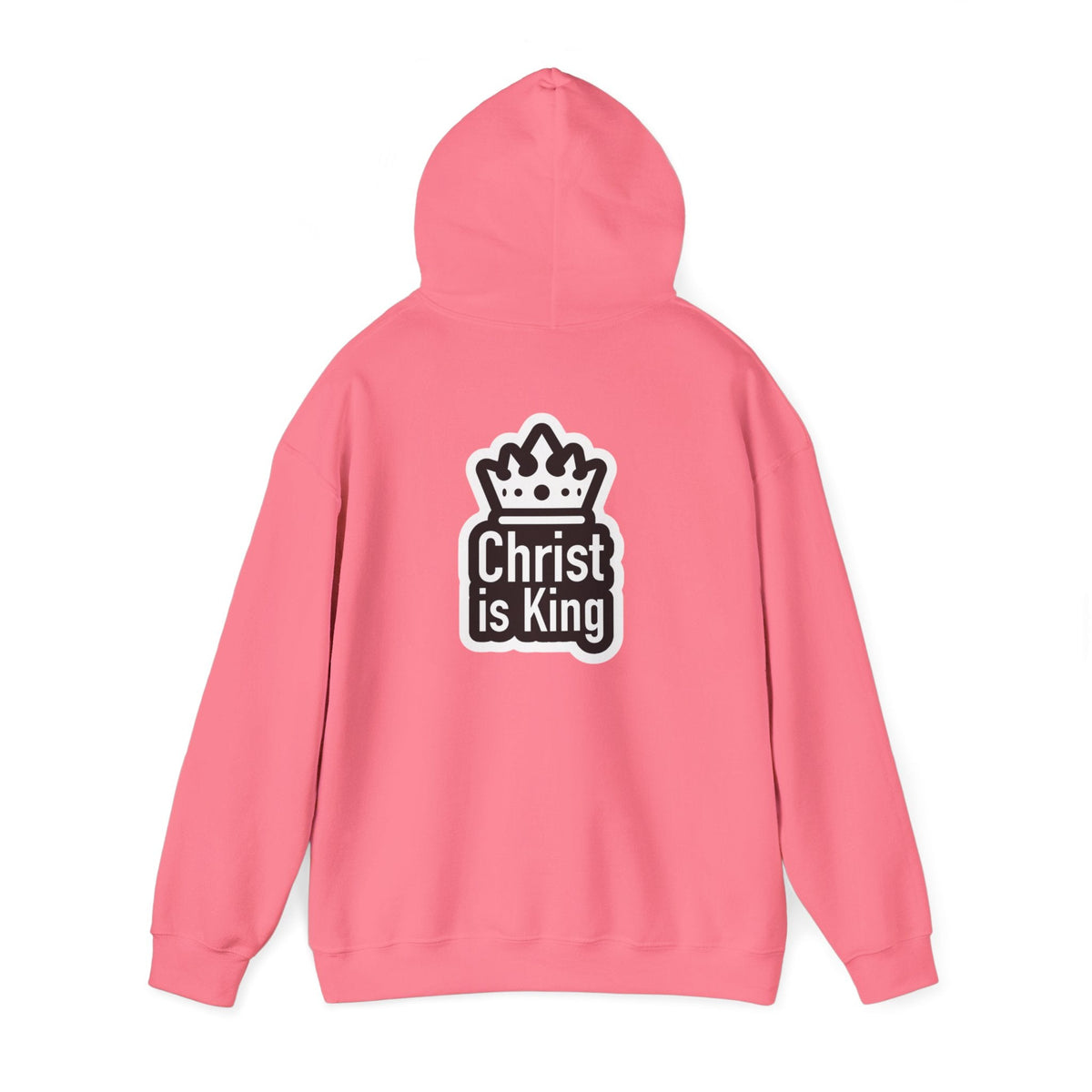 Christ is King Hoodie – Bold Crown & Cross Christian Sweatshirt for Unshakable Faith Printify