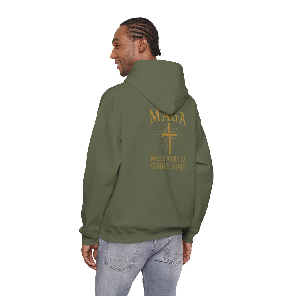 Make America Godly Again Hoodie – MAGA Christian Patriotic Sweatshirt for Biblical Values & Freedom Printify