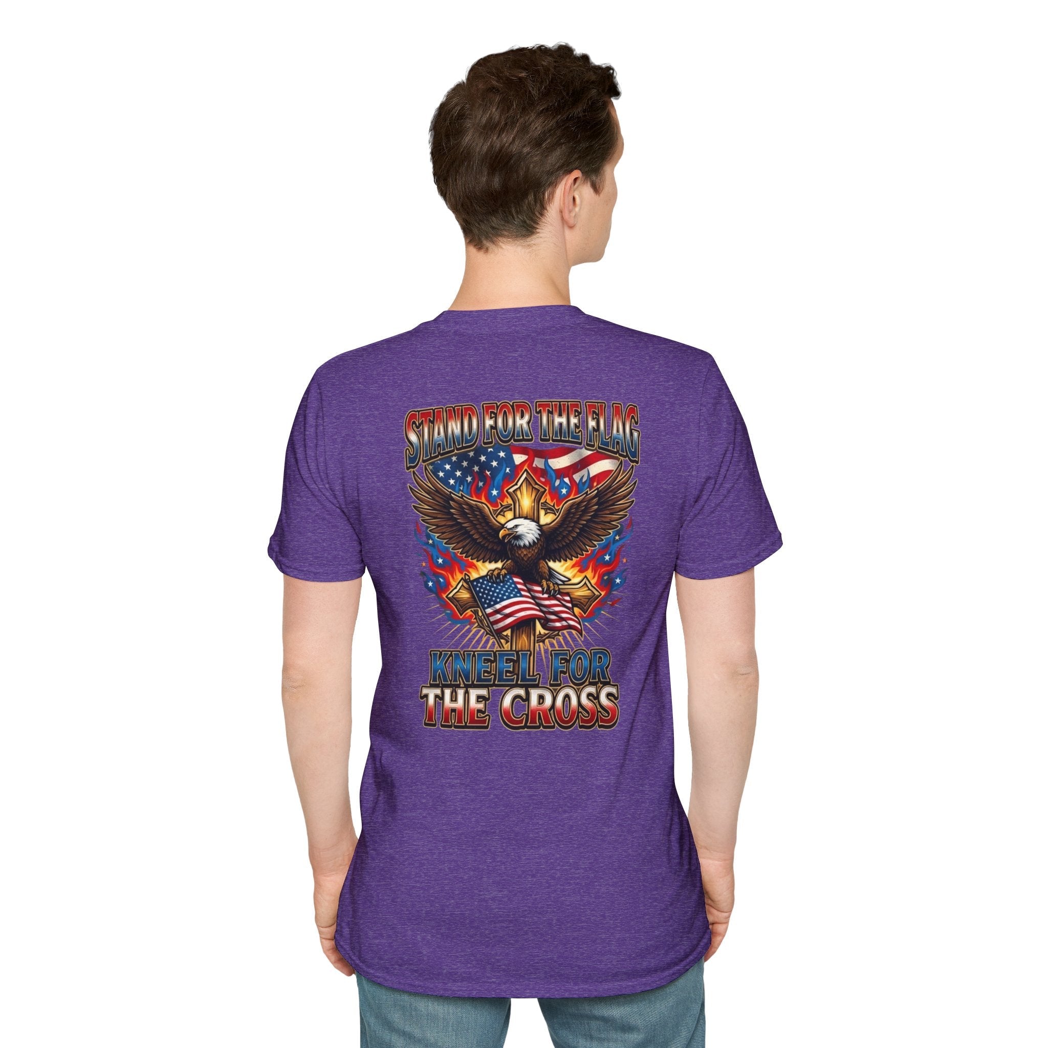 Stand for the Flag Kneel for the Cross T-shirt | Patriotic Eagle T-shirt Printify