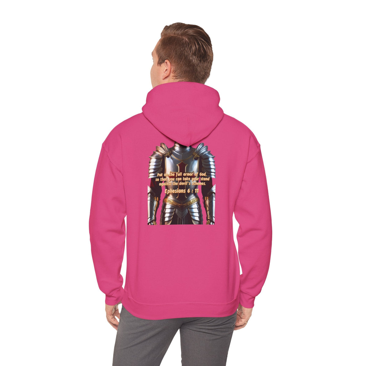 Religious Graphic Armor Of God Design - Unisex Heavy Blend™ Hooded Sweatshirt Printify