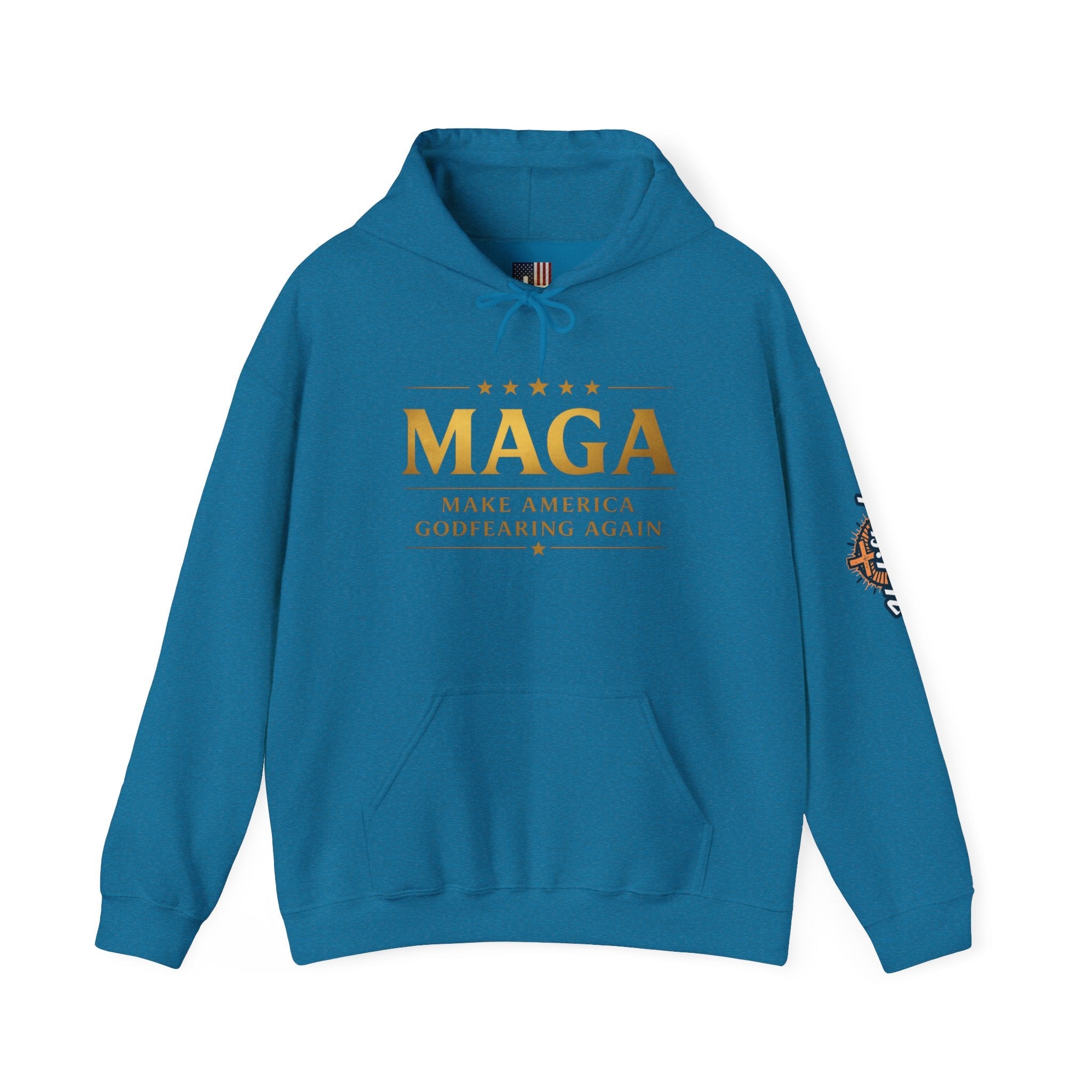 Hoodie - MAGA "Make America Godfearing Again" Political Graphic Hoodie Printify