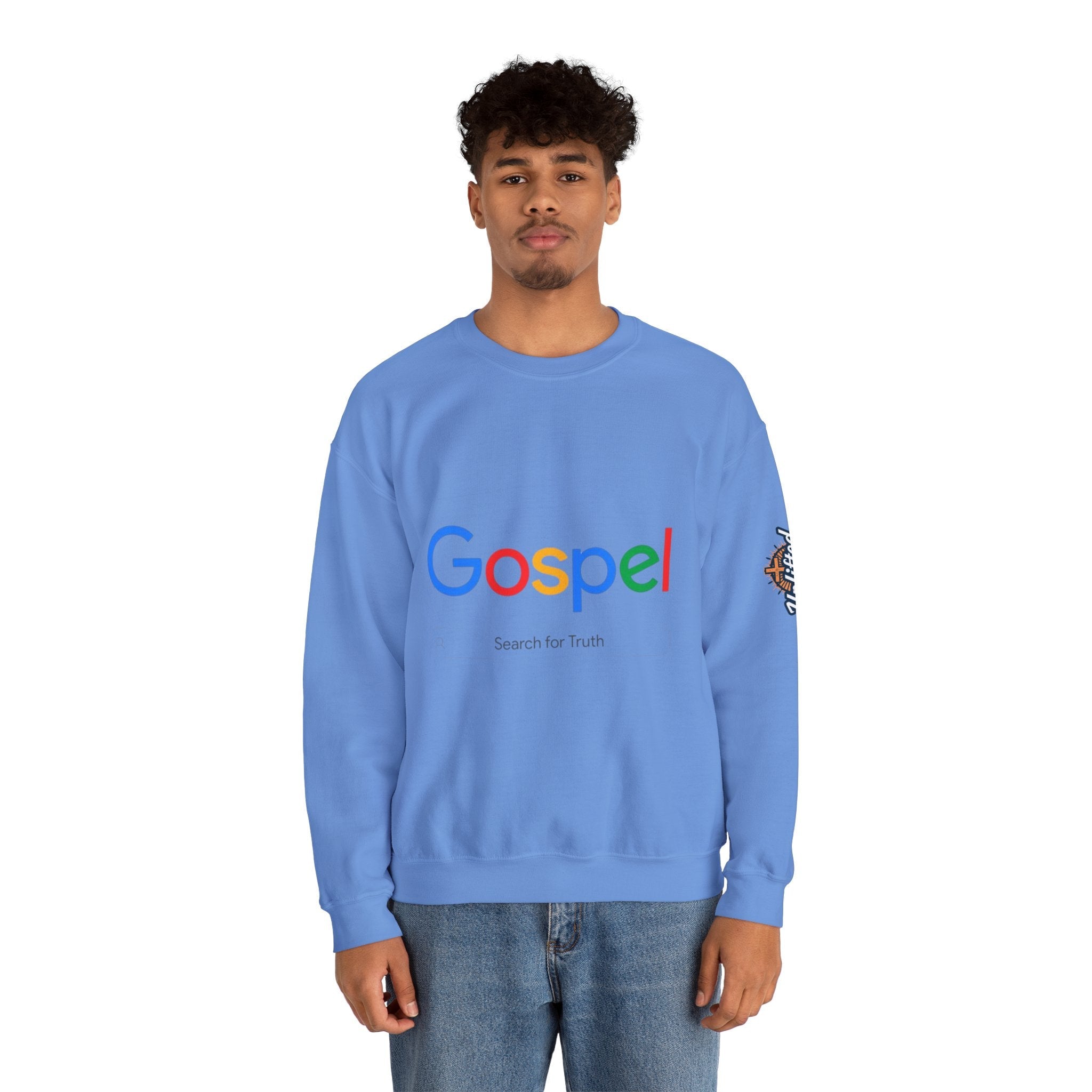 Gospel Graphic Sweatshirt — "Gospel" Colorful Logo Christian Sweatshirt Printify