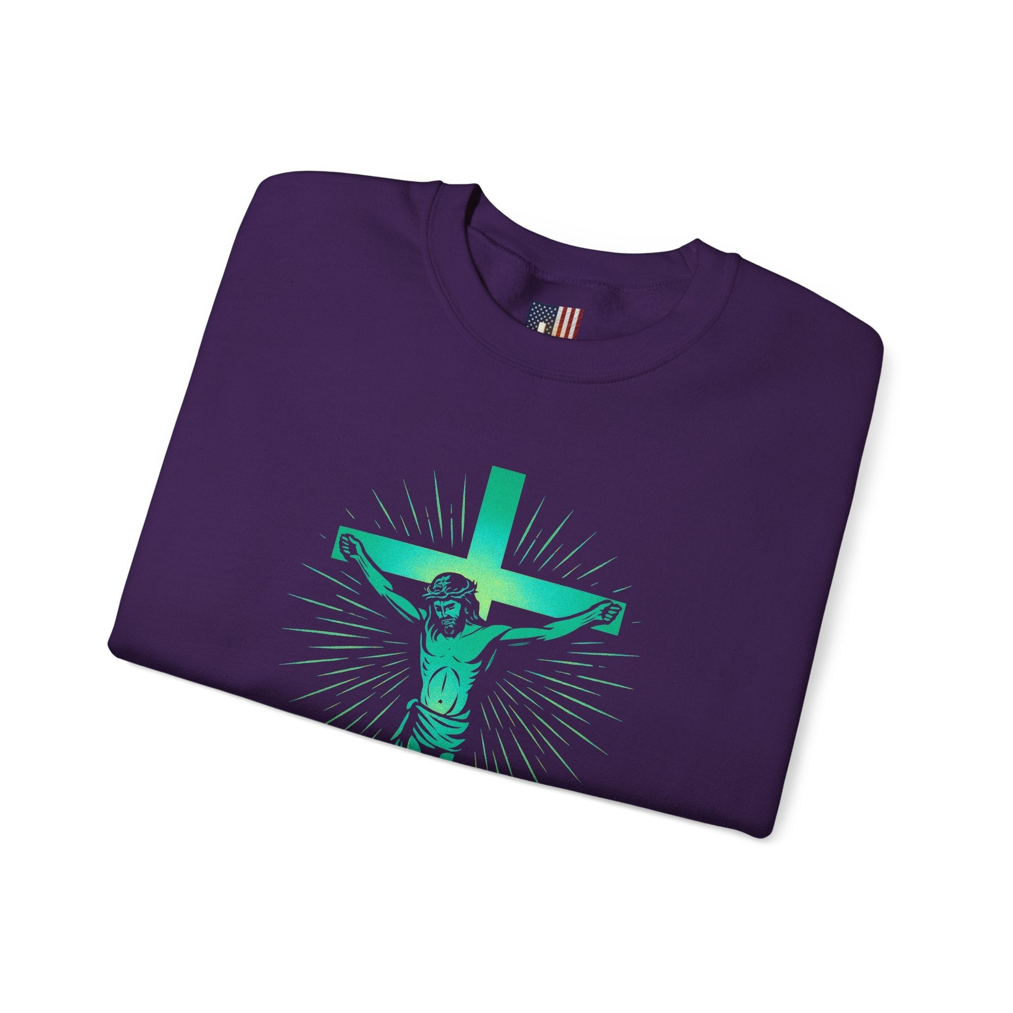 Unashamed Sweatshirt – Romans 1:16 Crucifixion Christian Sweatshirt for Bold Unwavering Faith Printify