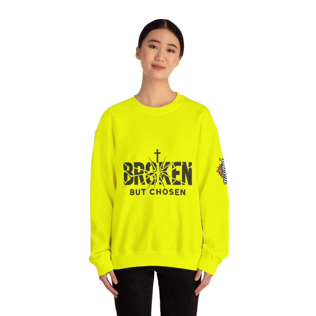 Broken But Chosen Crewneck Sweatshirt Printify