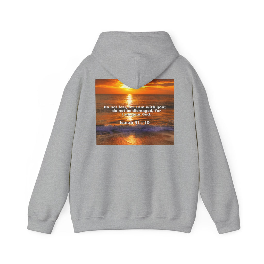 Bible Verse Unisex Heavy Blend™ Hooded Sweatshirt - Isaiah 41 : 10 Printify