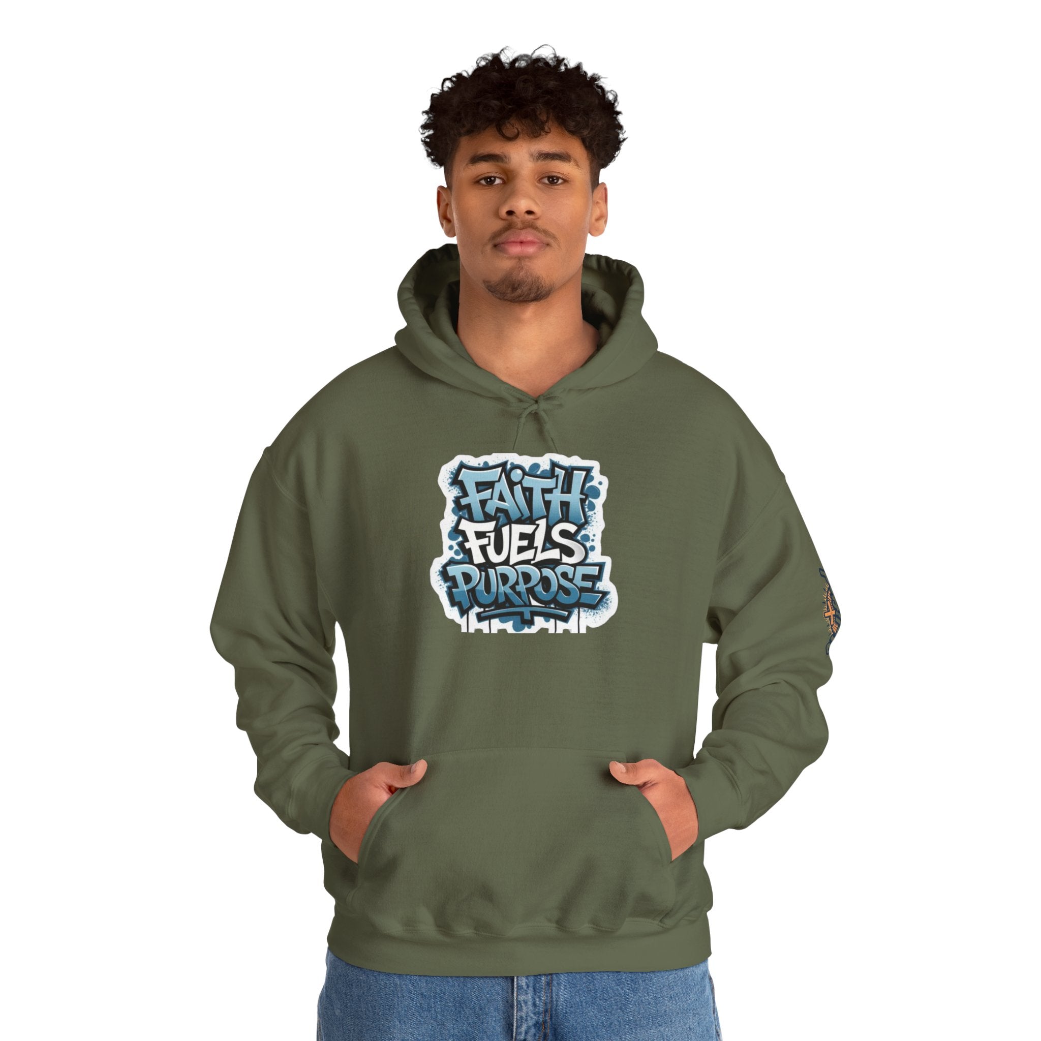 Faith Fuels Purpose Hoodie – Inspirational Christian Sweatshirt for Divine Drive & Unstoppable Belief Printify