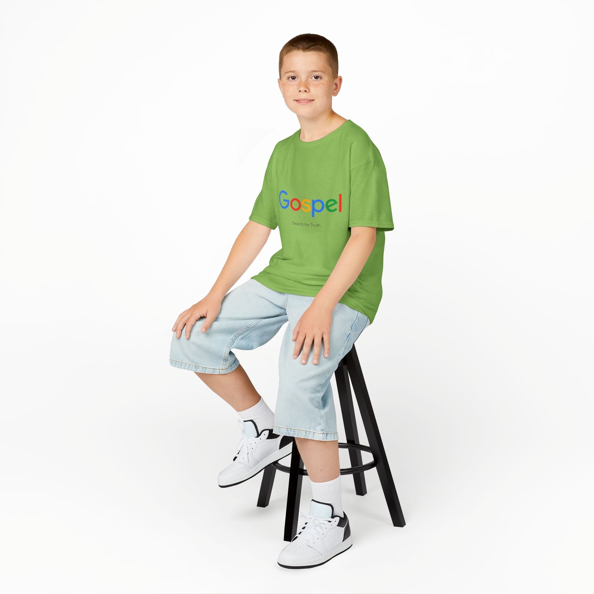 Kids Tee — "Gospel" Colorful Search-Style Logo Printify