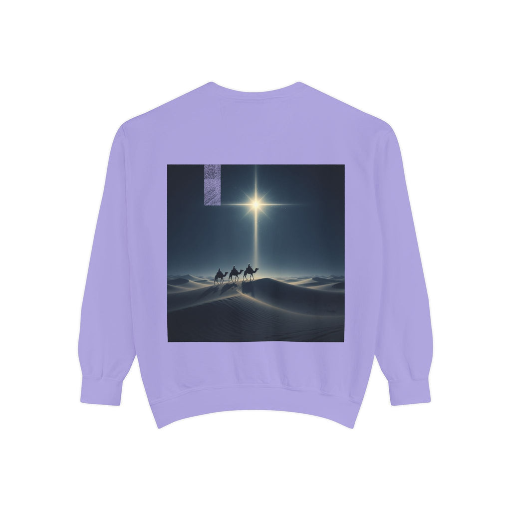 3 Wise Men Sweatshirt – Magi Camels Nativity Journey Christian Christmas Sweatshirt for Epiphany Faith & Holy Night Printify