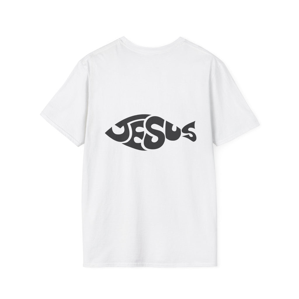 Ichthus Jesus Fish T-shirt - Jesus Word Art - Christian Faith Symbol T-shirt Printify