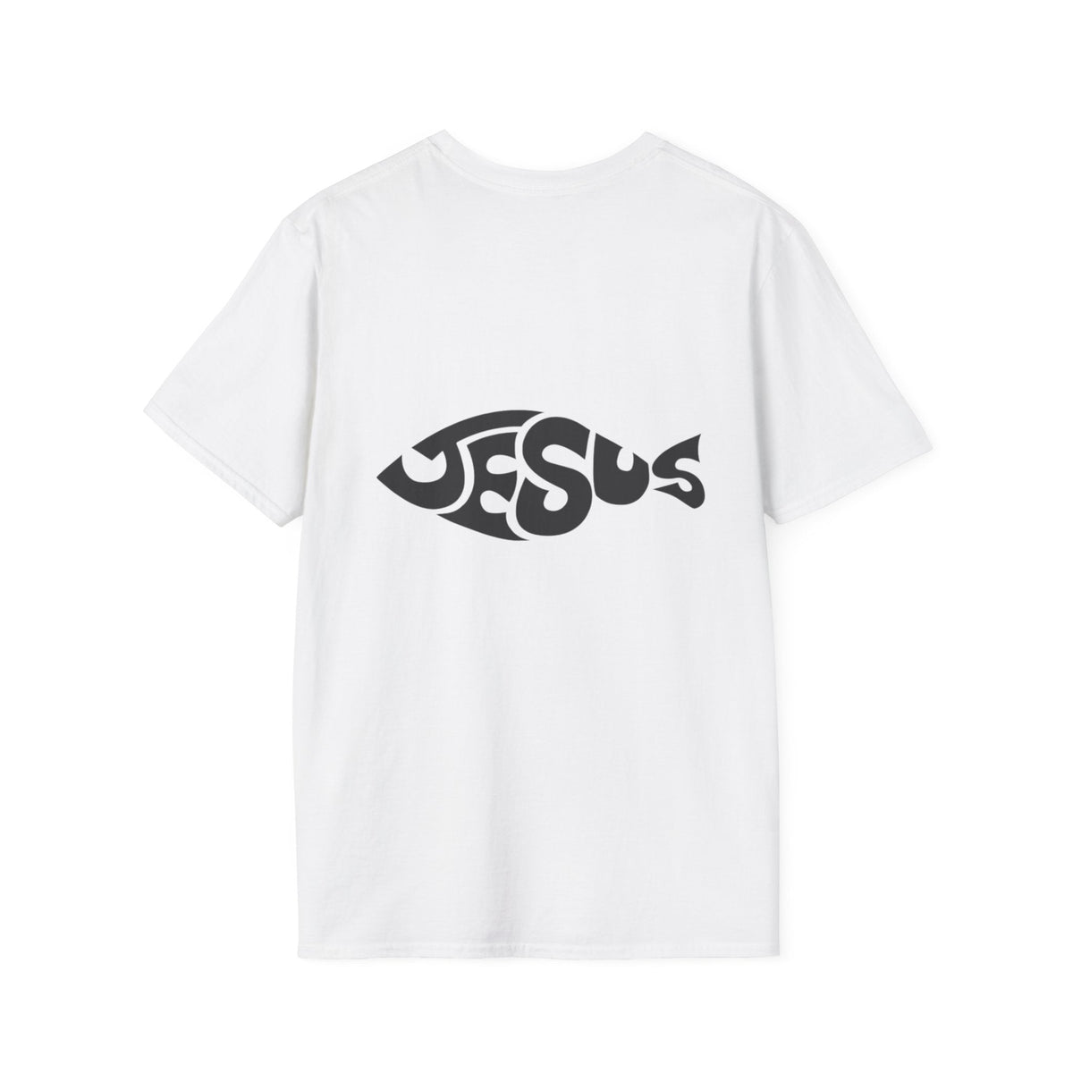 Ichthus Jesus Fish T-shirt - Jesus Word Art - Christian Faith Symbol T-shirt Printify